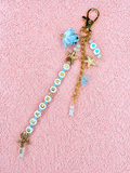 Beach Babe Beaded Bag Charm & Keychain